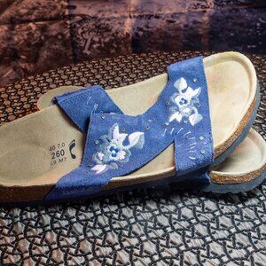 BETULA Birkenstock sandalsblue flower patter sz L9 M7 40 7.0